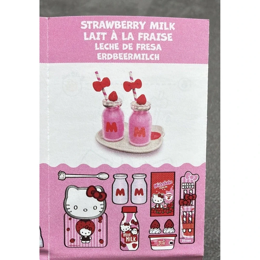 MGA Miniverse Make It Mini Food Hello Kitty Series 1 Strawberry Milk OPEN